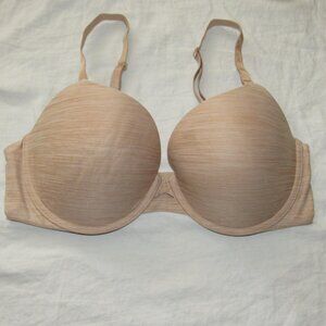 Victoria's Secret Perfect Shape Heather Beige Nude Padded Bra sz 38D